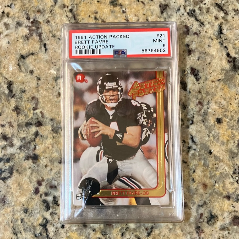 1991 ACTION PACKED ROOKIE UPDATE #21 BRETT FAVRE ROOKIE RC PSA 9